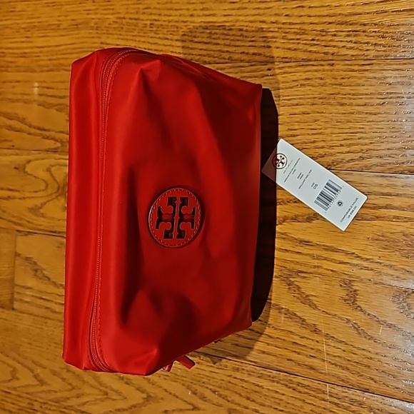 Tory Burch Handbags - NWT.  Tory Burch Medium Nylon Cosmetic Case (Red)